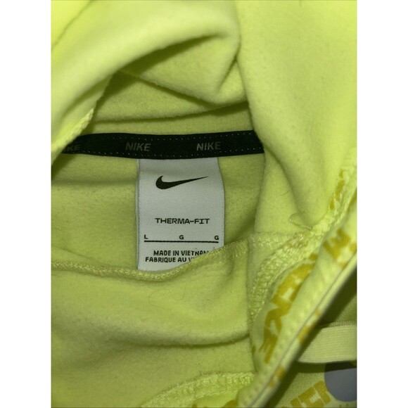 Nike Men's Therma B Yellow All Over Print Fleece Hoodie (DD1760-060) Size Large - Picture 3 of 9